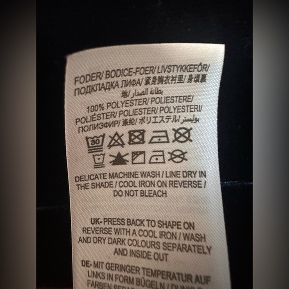 Boden Velvet Navy Blue Dress Size 8P - Picture 16 of 16